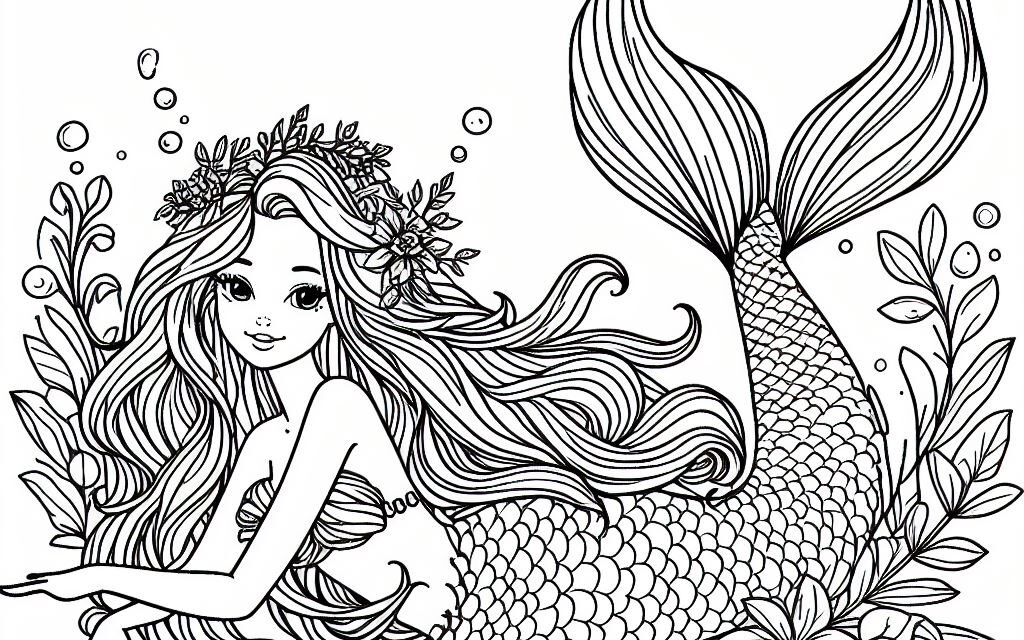 Reclining mermaid