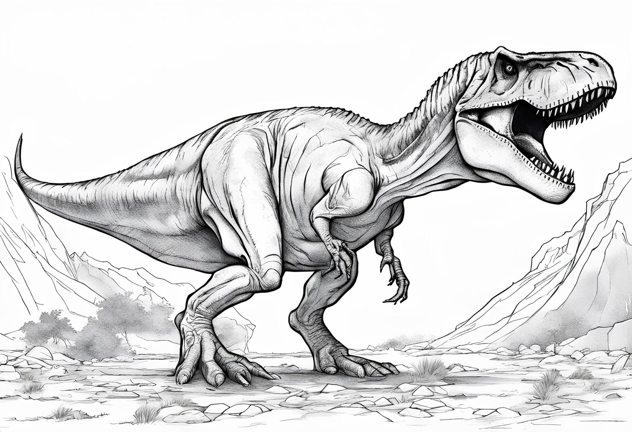 Tyrannosaurus Rex - Ausmalbild.eu