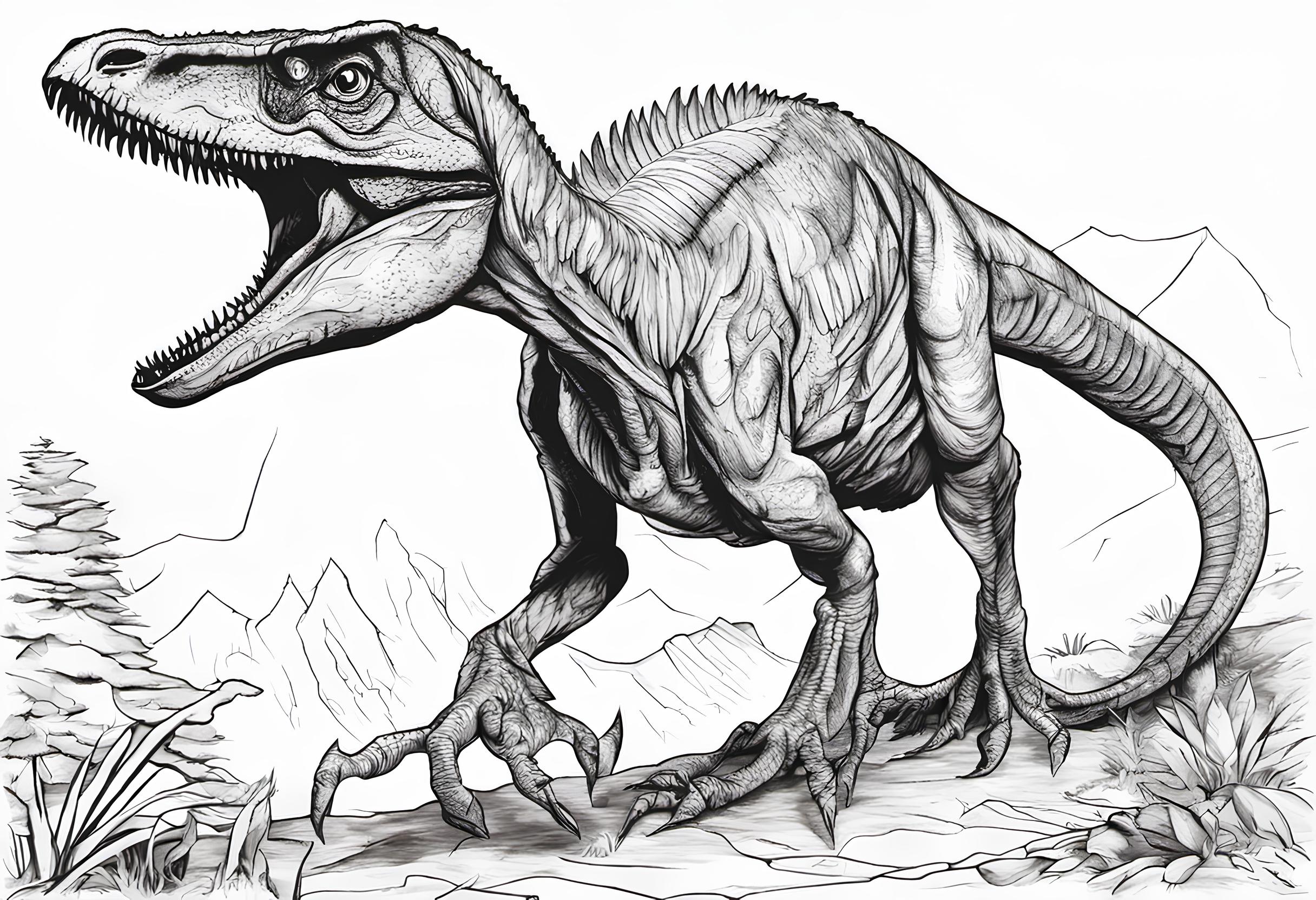Ausmalbild: Velociraptor