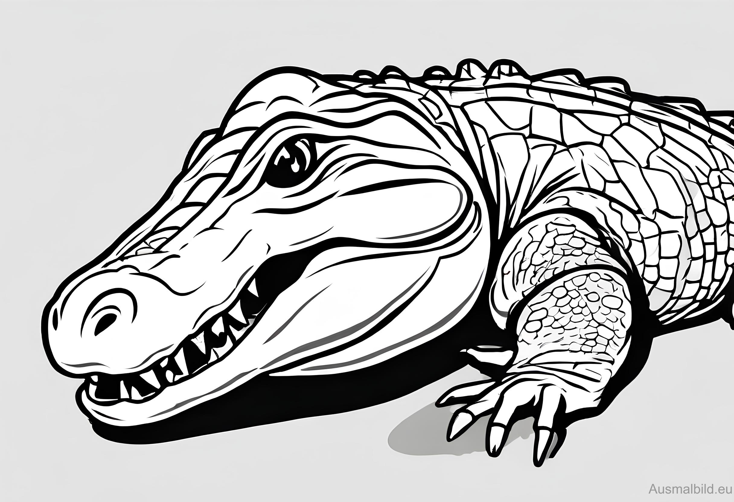 Ausmalbild: Alligator