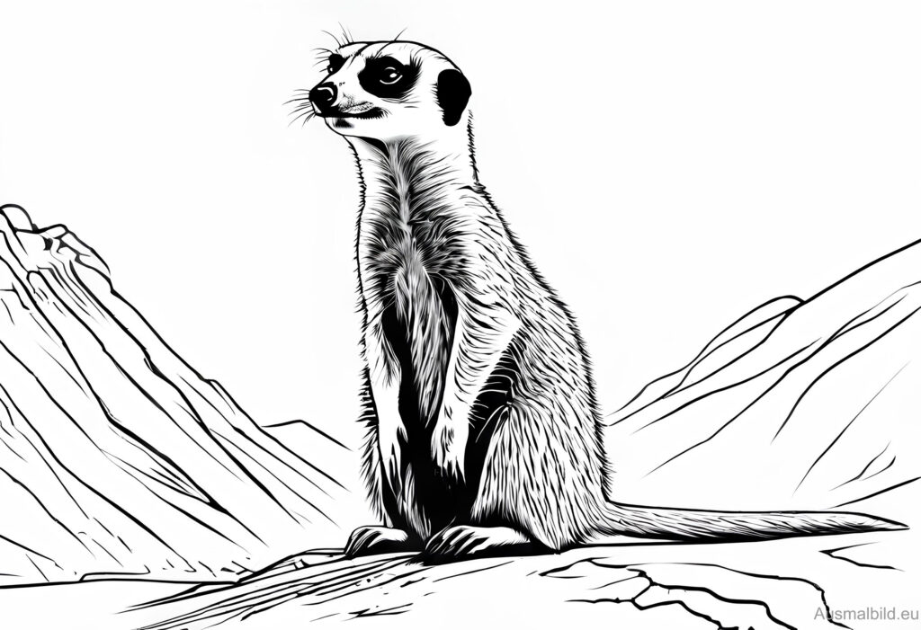 Erdmännchen 2 - Ausmalbild.eu