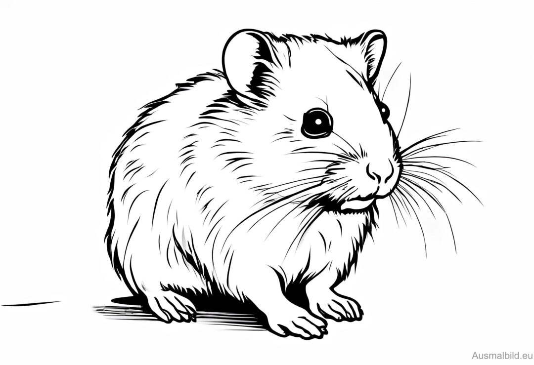 Goldhamster - Tiere - Ausmalbild.eu