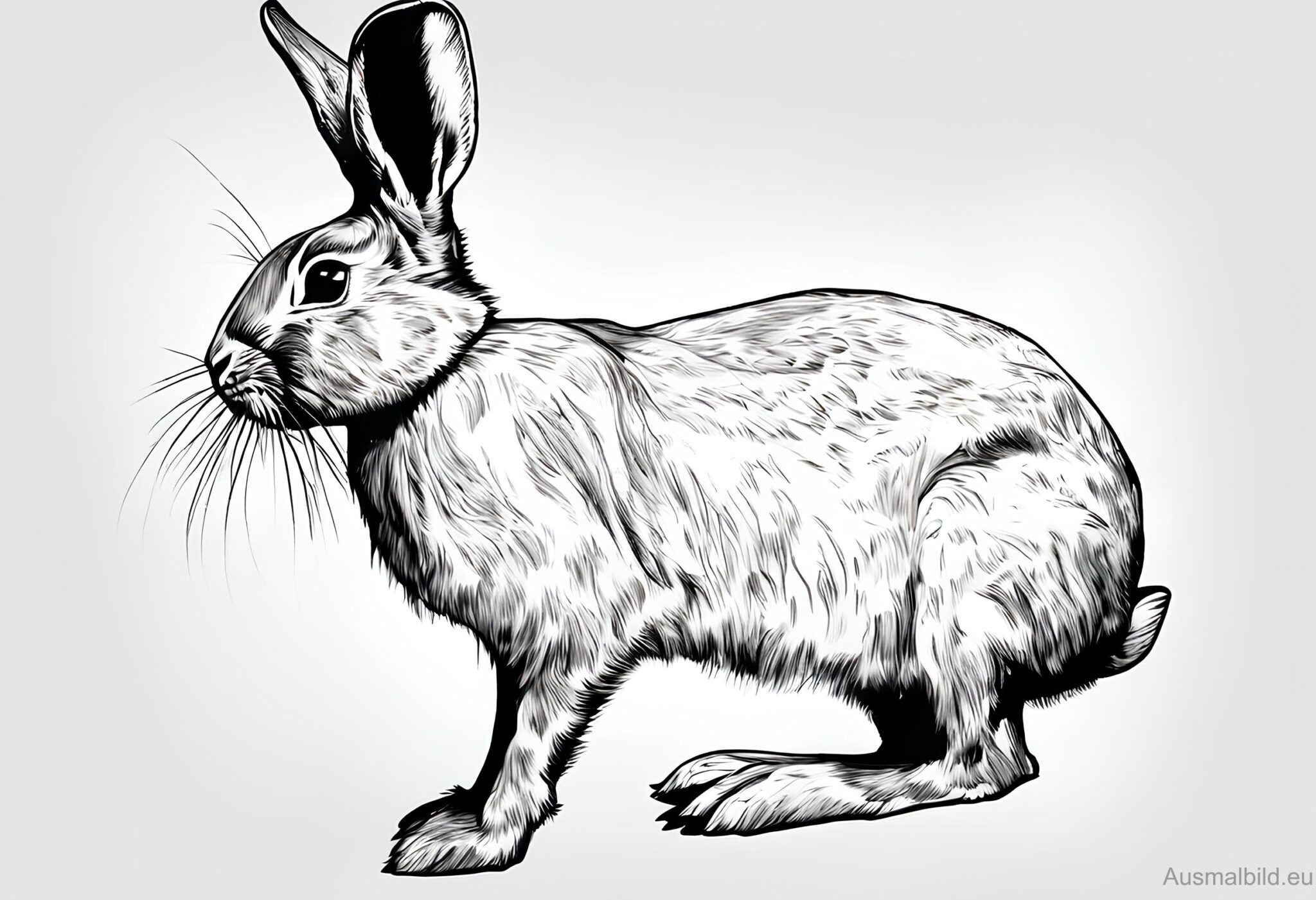  Kaninchen 3 - Ausmalbild.eu Motiv 
