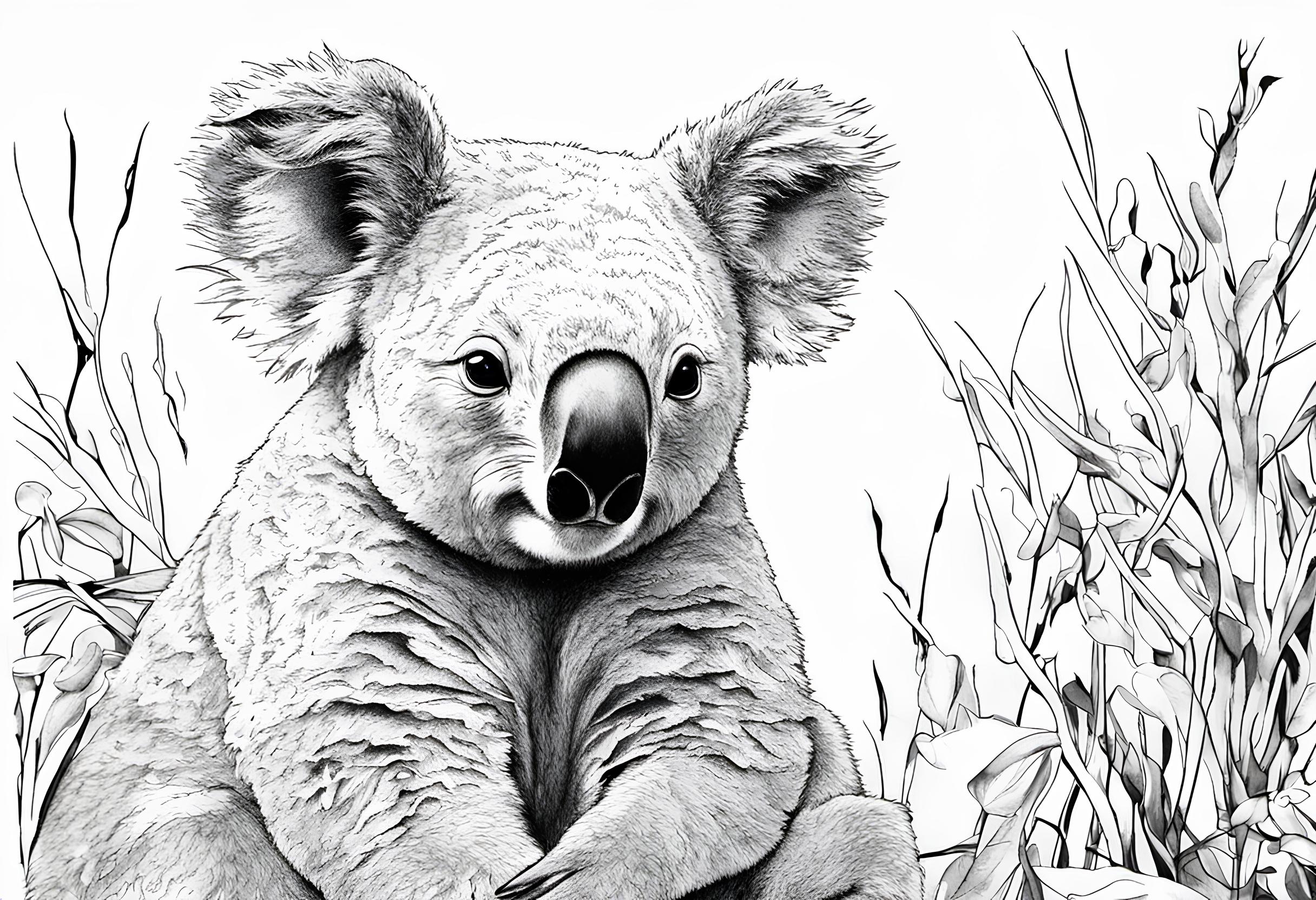 Ausmalbild: Koala