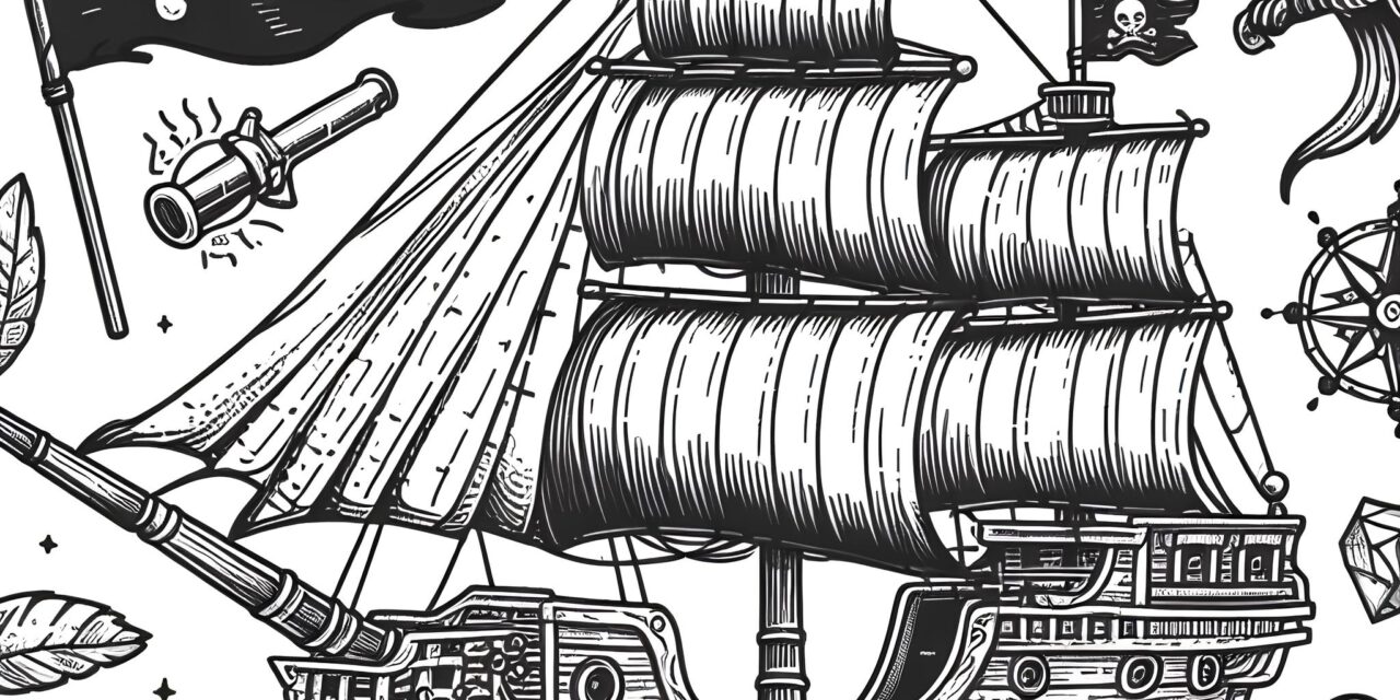  Pirate ship - Ausmalbild.de 