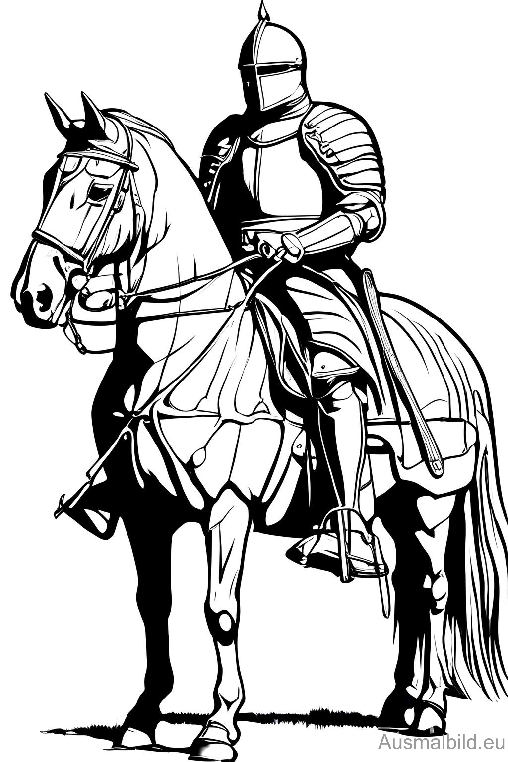 Ritter auf seinem Pferd