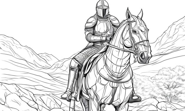 Ritter auf seinem Pferd 2
