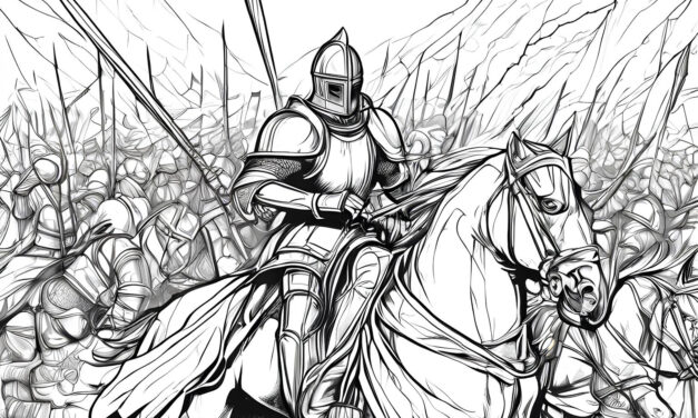 Ritter auf seinem Pferd 3