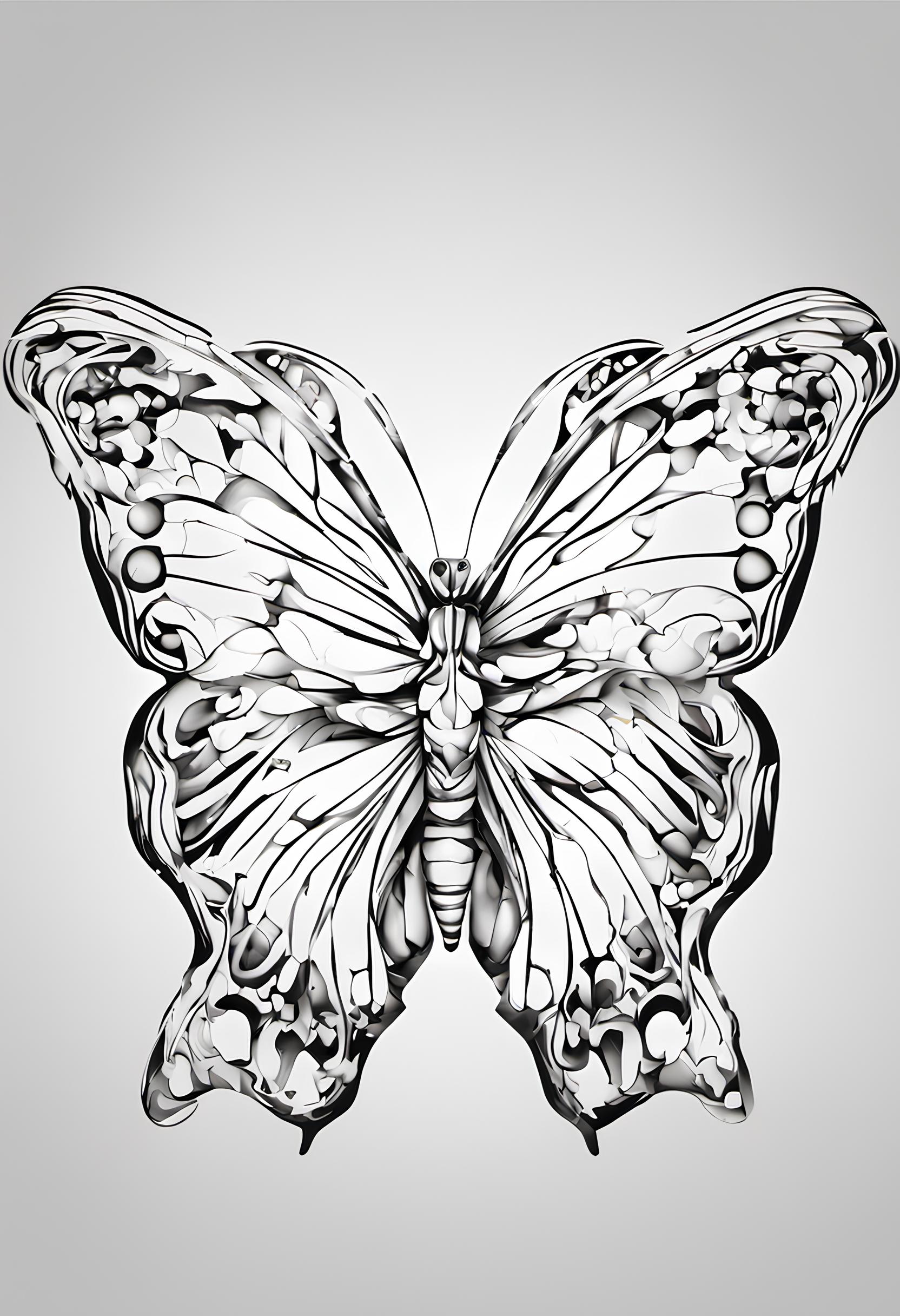 Ausmalbild: Schmetterling