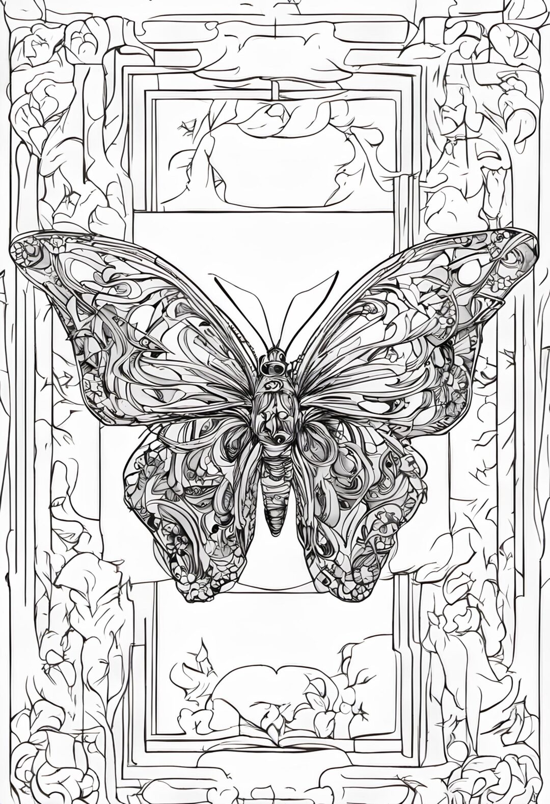  Schmetterling 2 - Ausmalbild.eu Illustration 