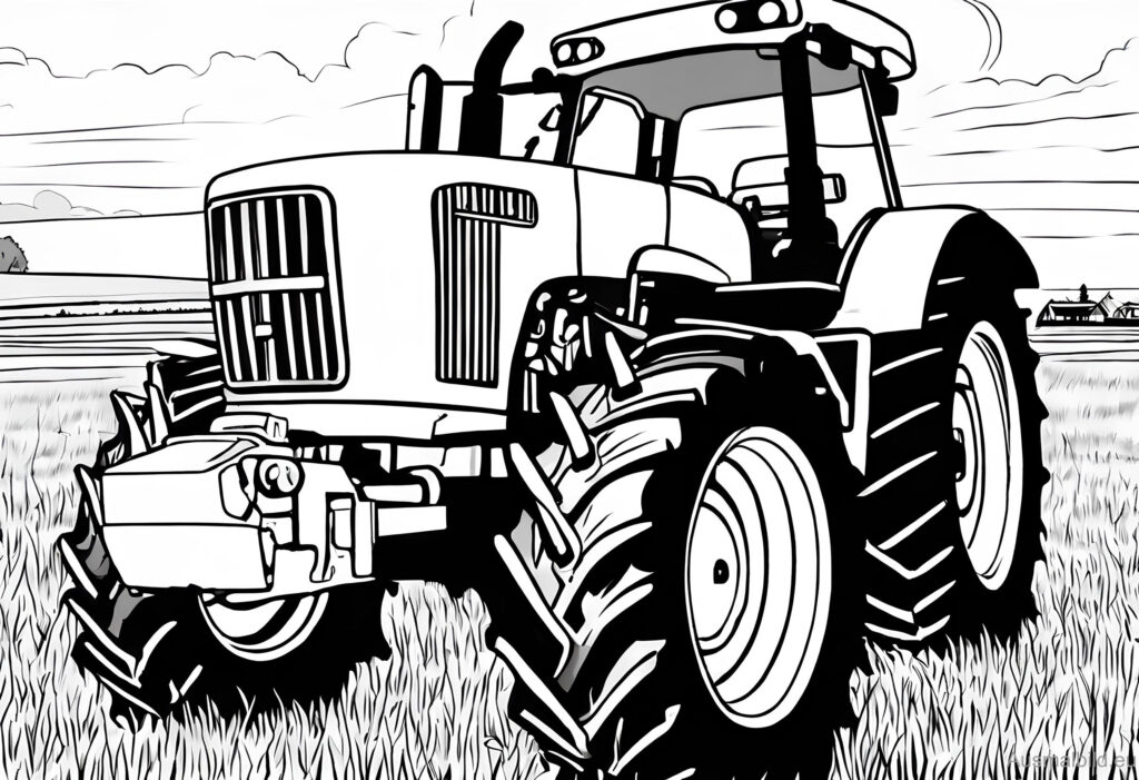 Traktor - Fahrzeuge - Ausmalbild.eu