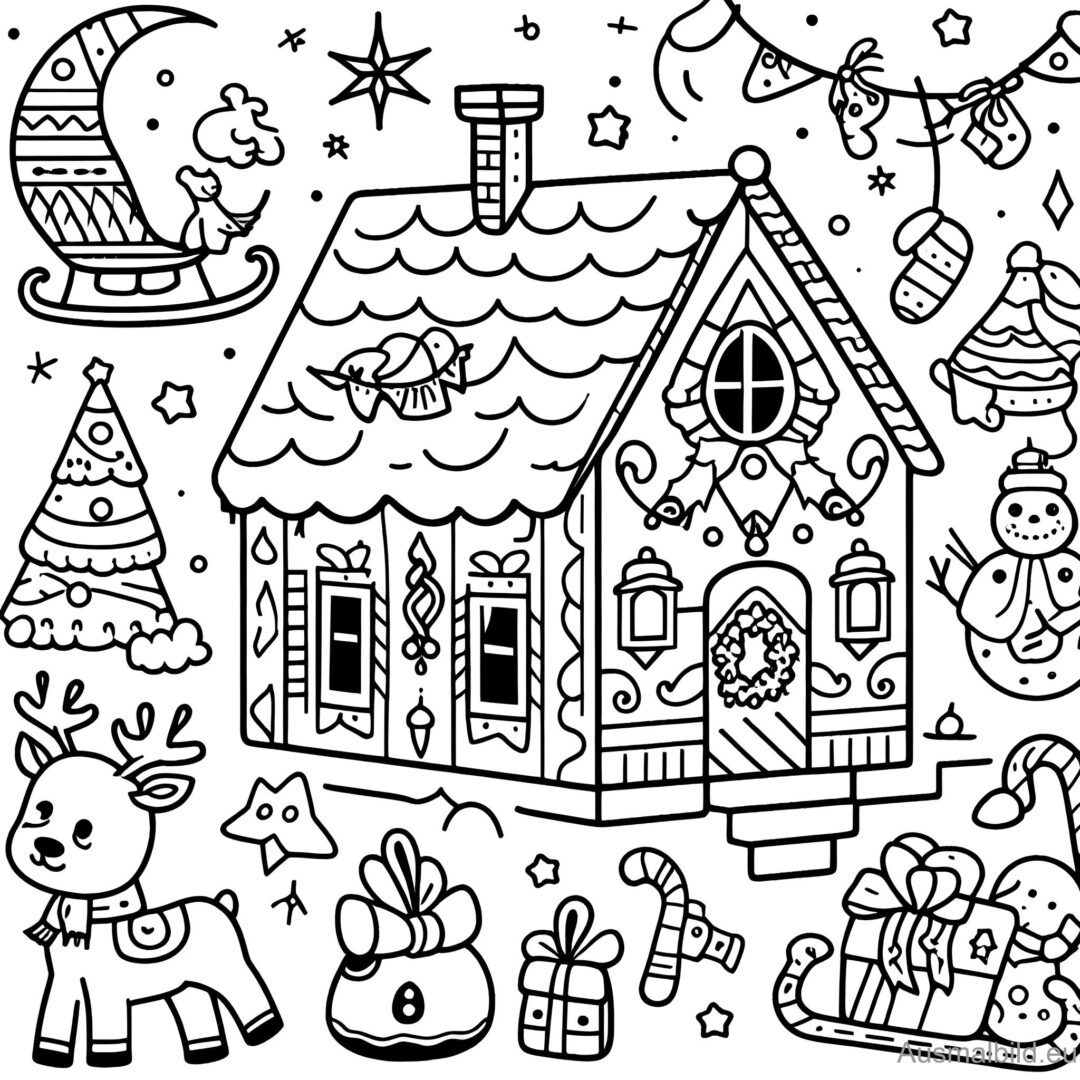  Weihnachten - Weihnachten - Ausmalbild.eu Illustration 