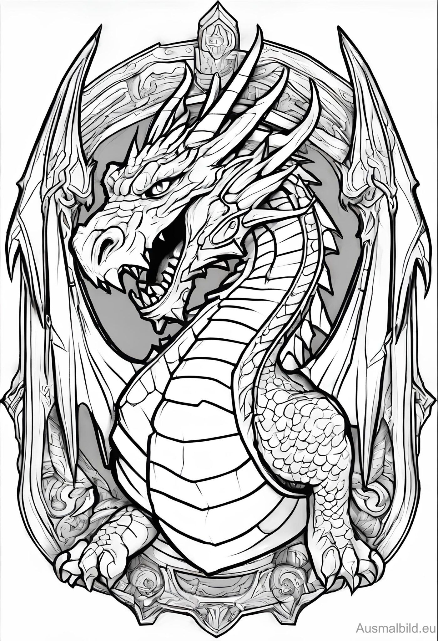  RPG Drache 2 - Ausmalbild.eu Bildidee 