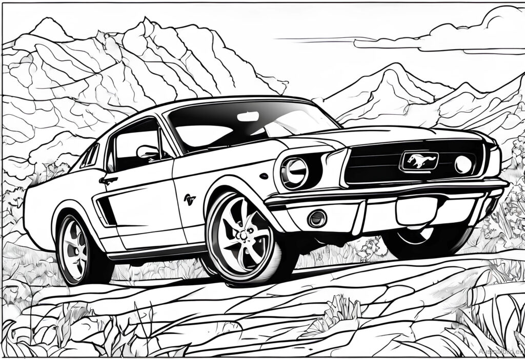 Ford Mustang Ausmalbild