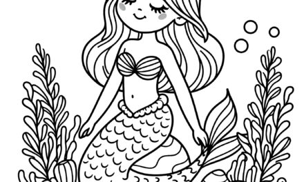 Kleine Meerjungfrau unter Wasser
