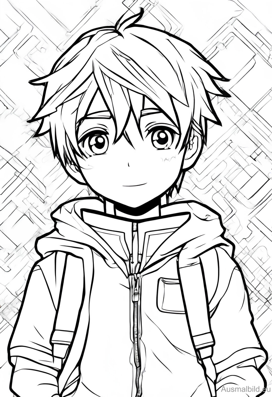 Manga boy 3 - Manga & Anime - Ausmalbild.eu