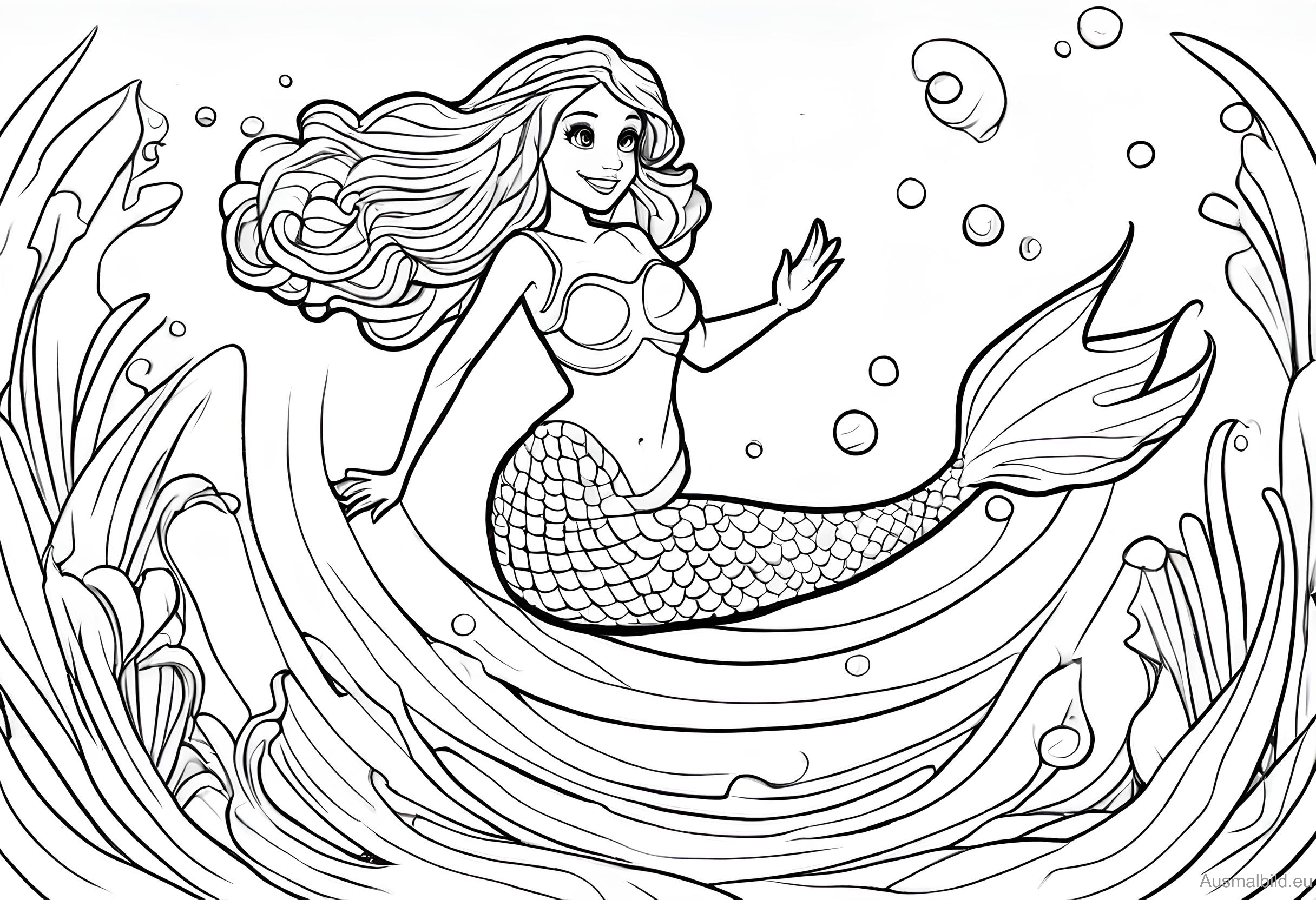 Meerjungfrau im Wasser