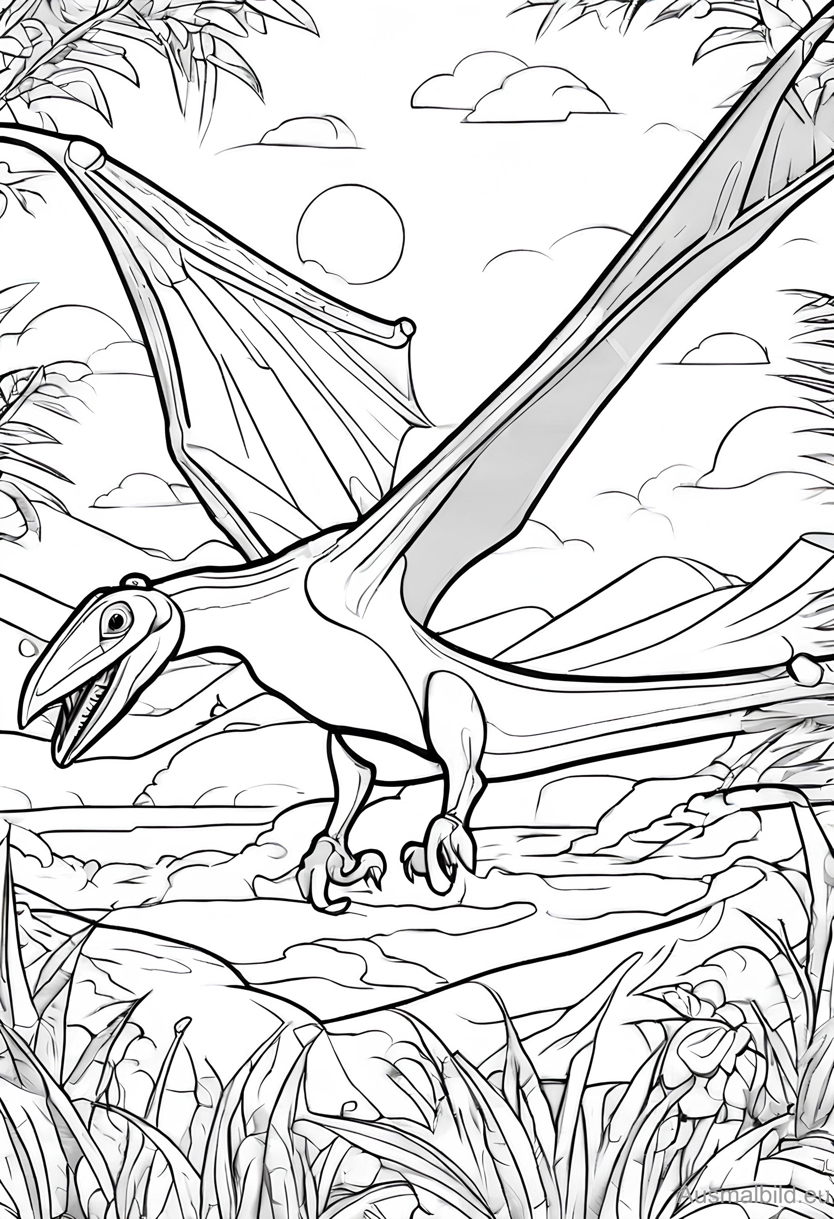 Ausmalbild: Pterodactylus