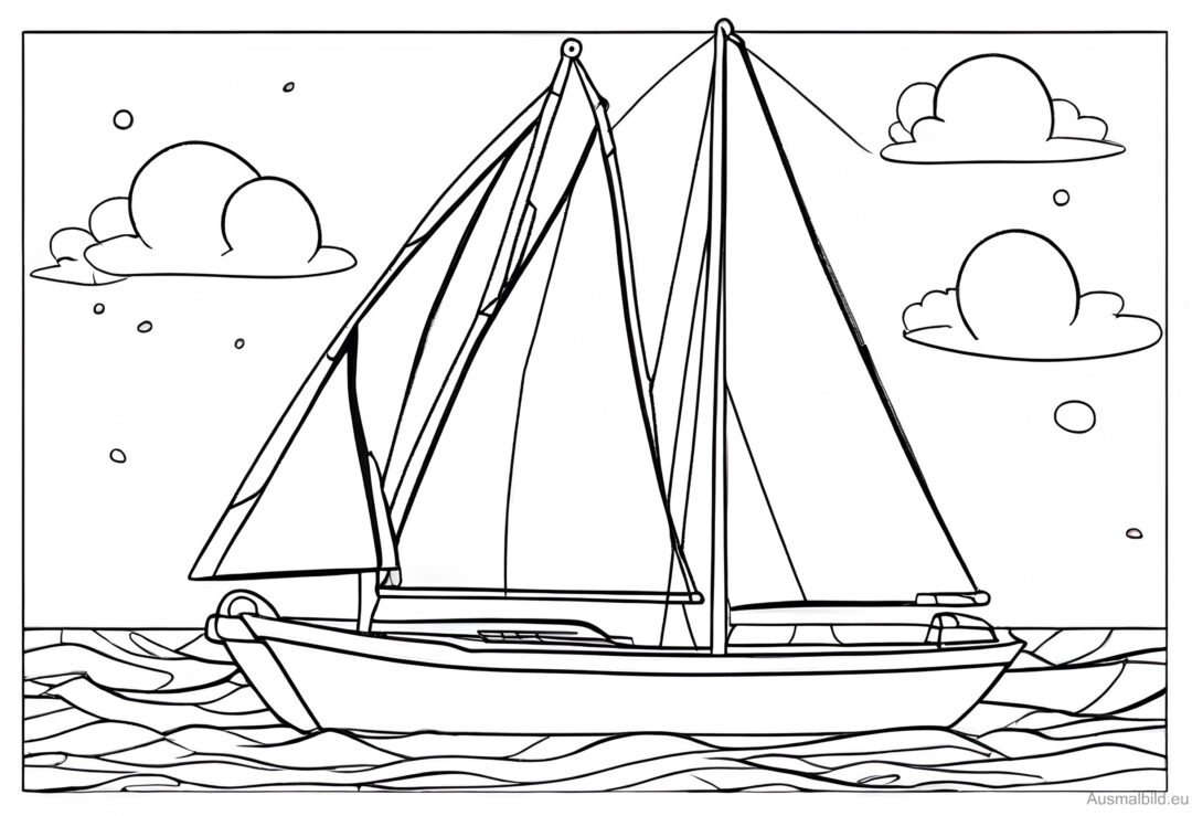  Segelboot - Ausmalbild.eu Motiv 