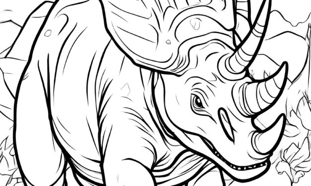 Coloring picture: Triceratops