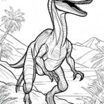 Ausmalbild: Velociraptor