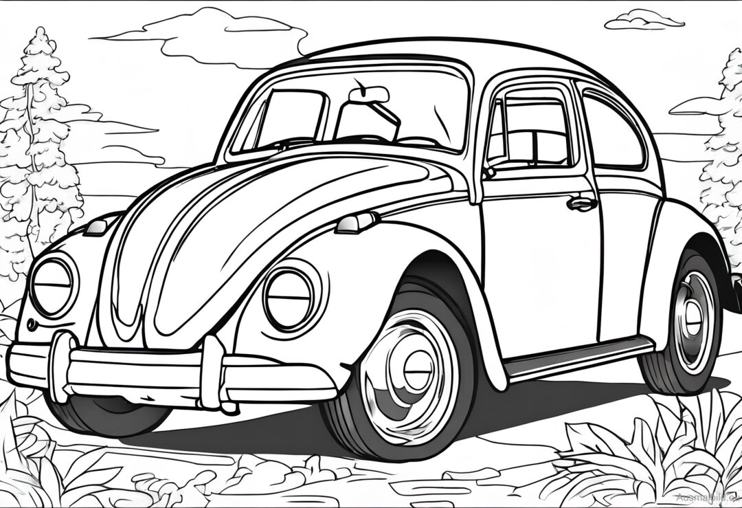 VW Beetle 2 - Ausmalbild.eu