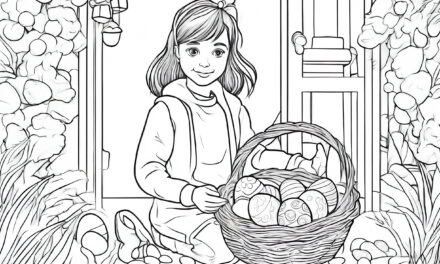 Girl with Easter basket