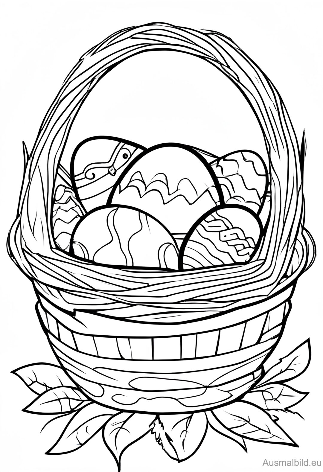  Ausmalbild Osterkorb - Ostern - Ausmalbild.eu Motiv 