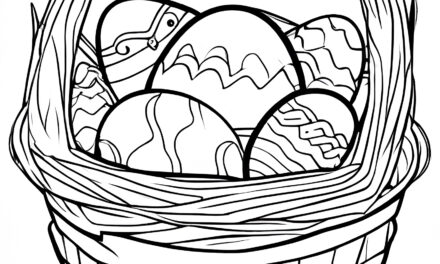 Coloring picture Easter basket