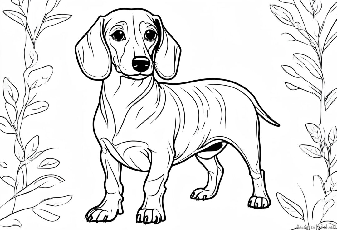  Dackel - Ausmalbild.eu 