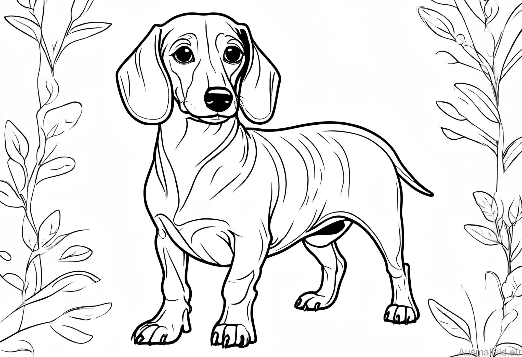  Foto zu Dackel - Ausmalbild.eu 