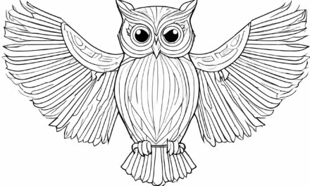 Owl with open wings