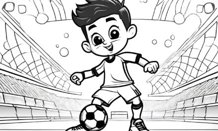 Boy plays soccer