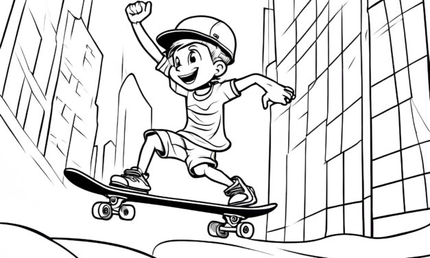 Junge auf Skateboard 2