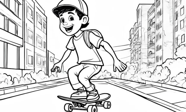 Junge auf Skateboard