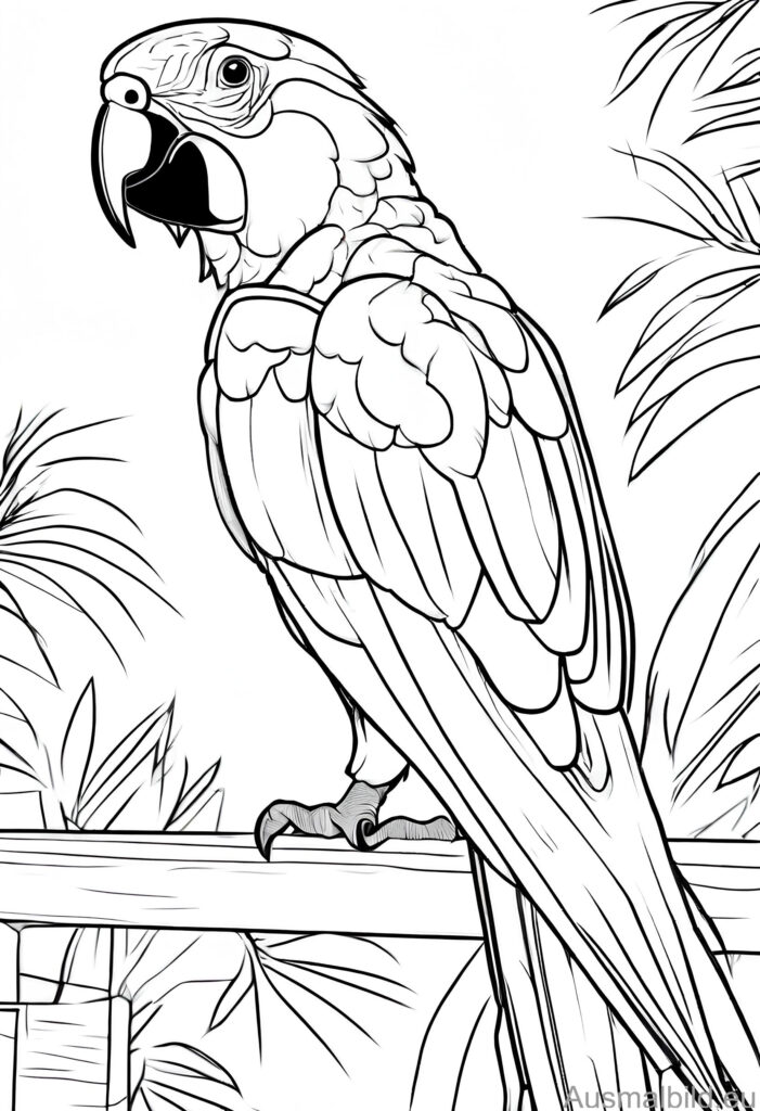  Papagei - Ausmalbild.eu Illustration 