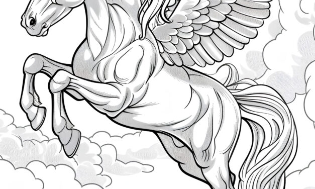 Flying unicorn pegasus