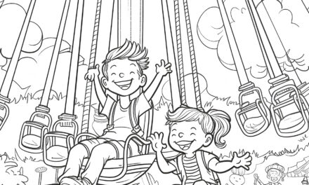 Children in the carousel