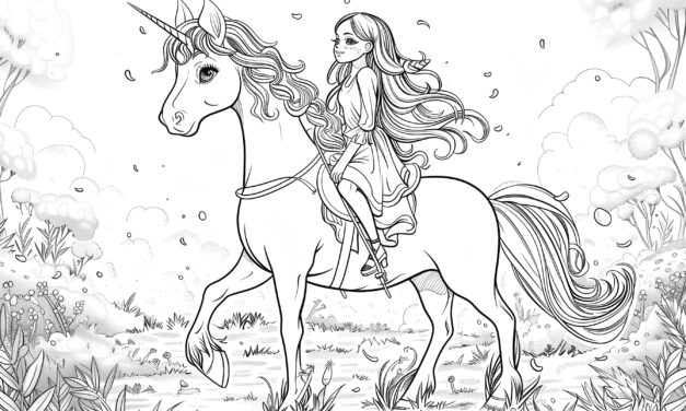 Girl riding a unicorn 2