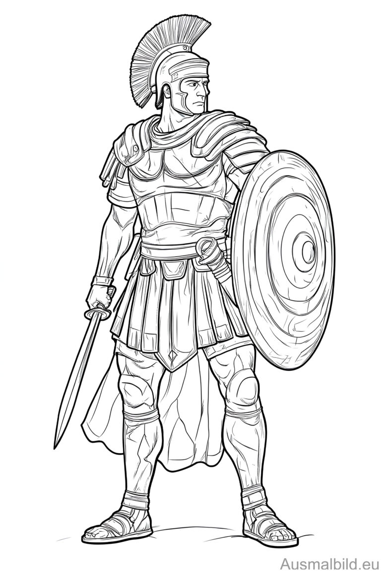 Römischer Soldat - Personen - Ausmalbild.eu