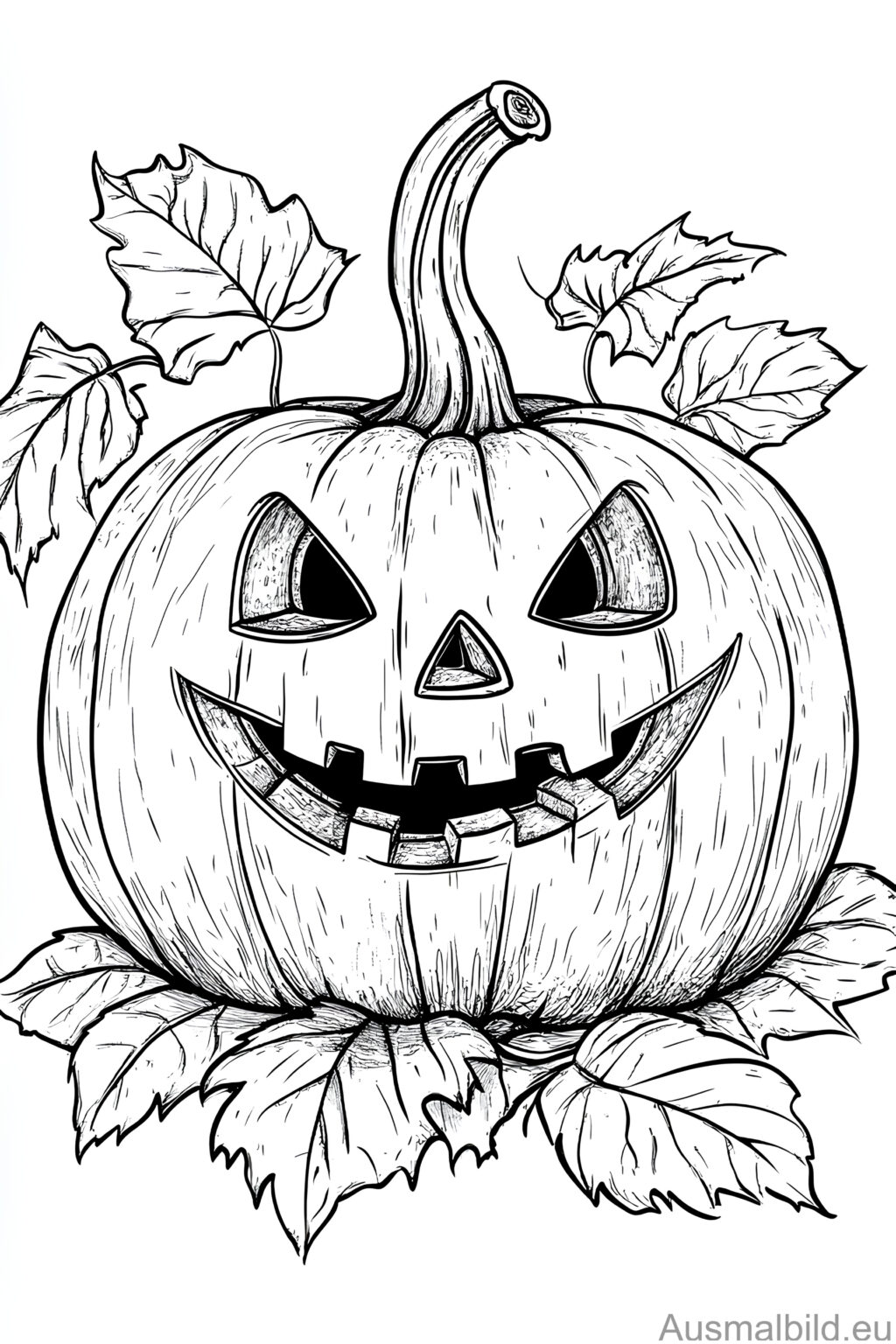  Foto zu Halloween Deko Kürbis - Ausmalbild.eu 