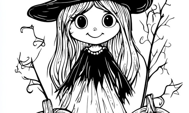 Halloween girl as a witch