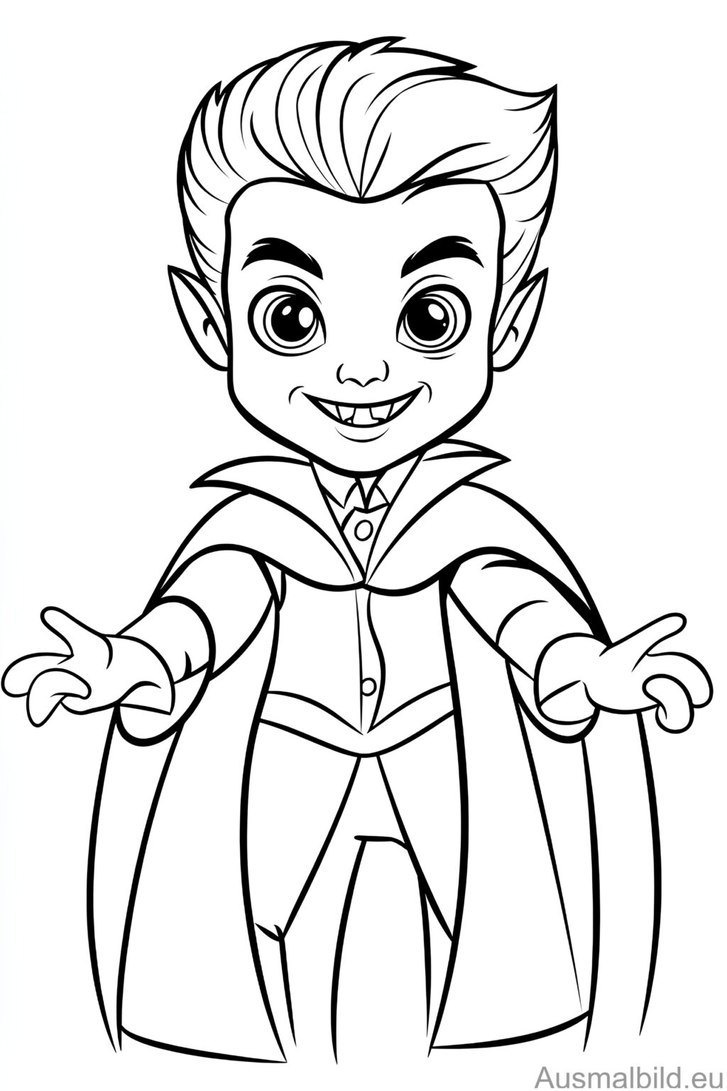  Süßer Vampir - Ausmalbild.eu Illustration 