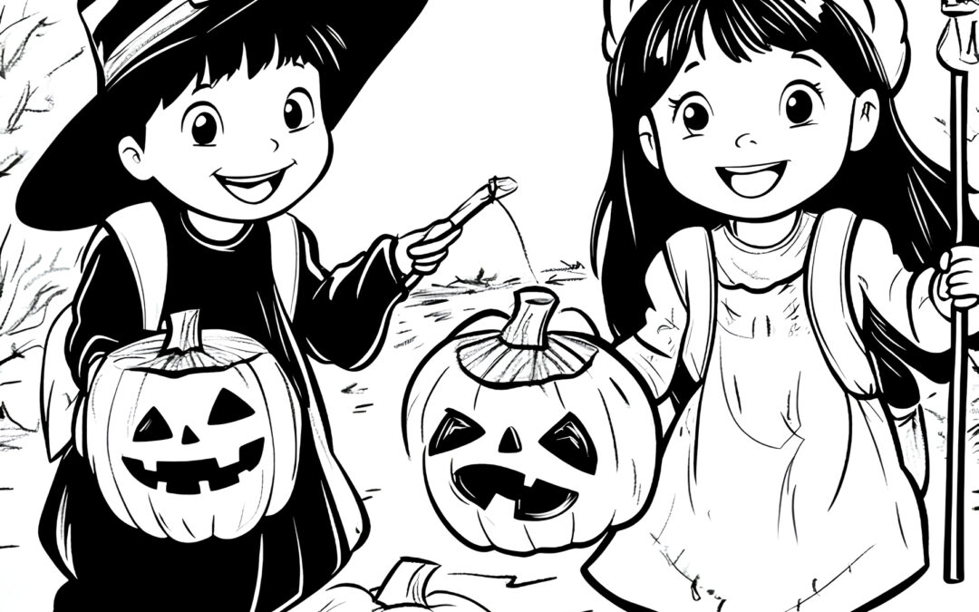 Children on Halloween