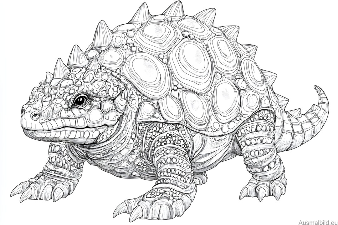 Ankylosaurus 4 - Dinosaurier - Ausmalbild.eu
