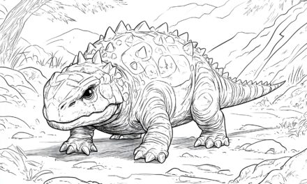 Ankylosaurus in den Bergen