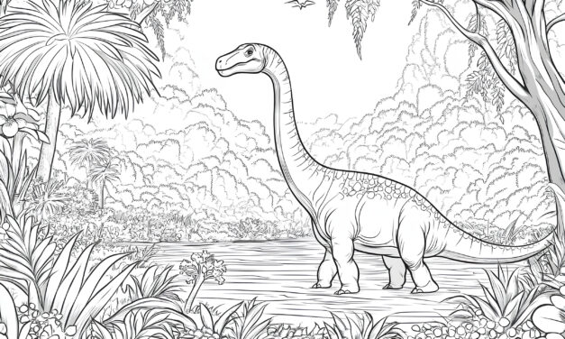 Brachiosaurus in the jungle