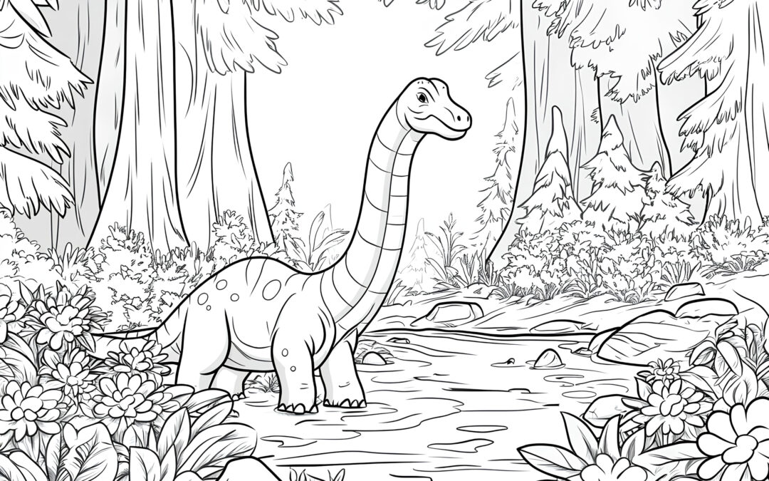 Brachiosaurus im Urwald