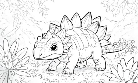 Stegosaurus in the jungle