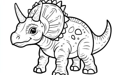 Kleiner Triceratops Ausmalbild